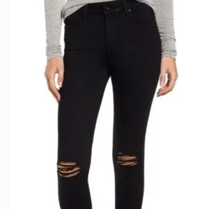 Paige Black Hoxton Pants w/ Distressed Knees